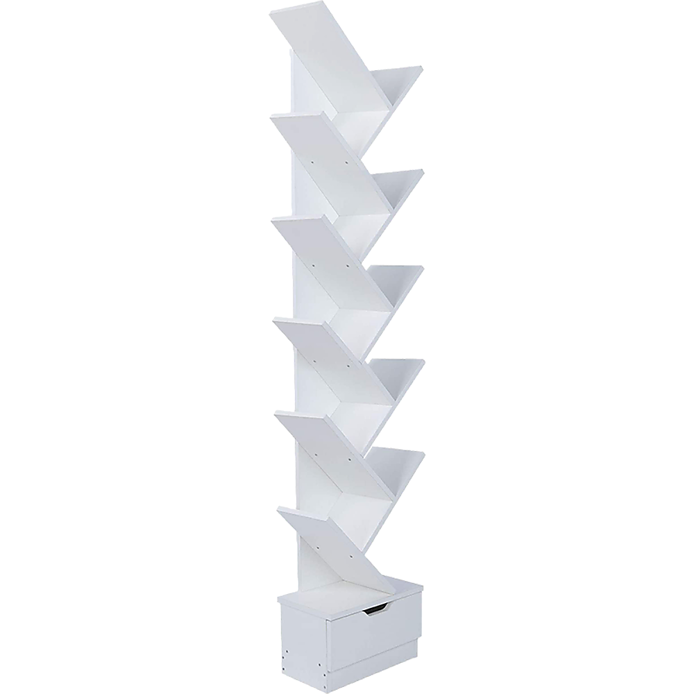 Tree Bookshelf Bookcase Book Organizer 12-Tier Multipurpose Shelf Display Racks - TRENDZ