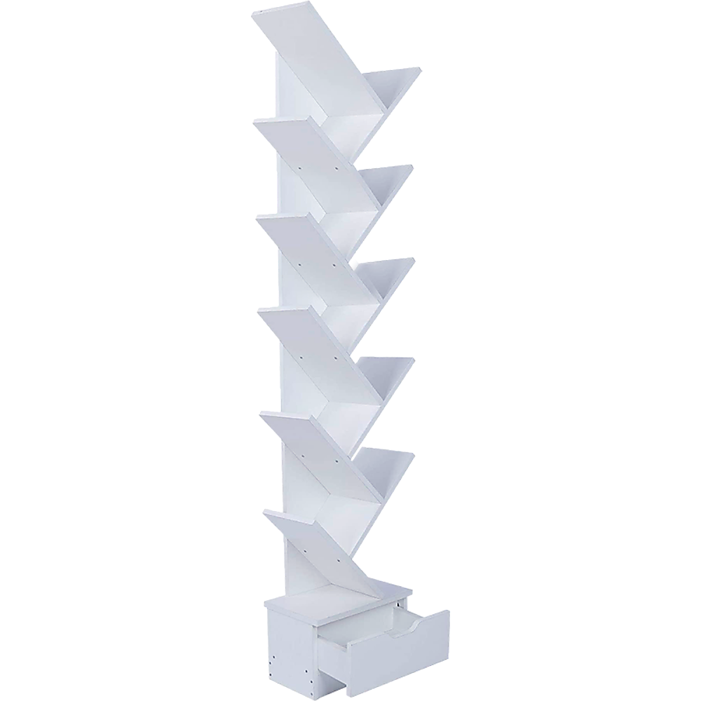 Tree Bookshelf Bookcase Book Organizer 12-Tier Multipurpose Shelf Display Racks - TRENDZ