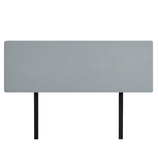 Linen Fabric King Bed Deluxe Headboard Bedhead - Stone Grey