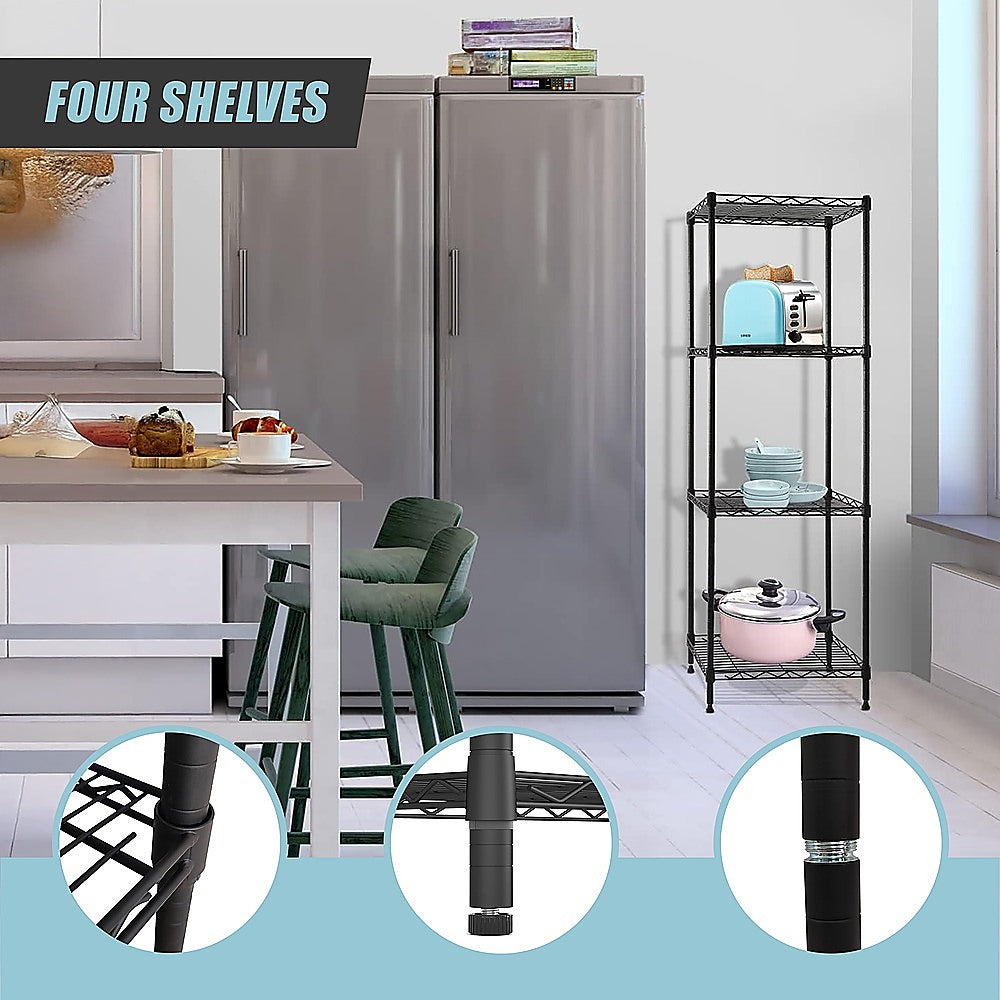 Modular Wire Storage Shelf 600 x 600 x 1800mm Steel Shelving - TRENDZ