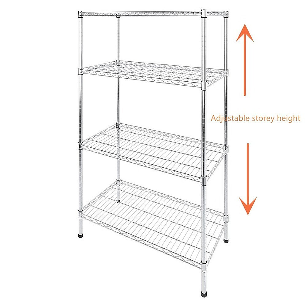 Modular Wire Storage Shelf 900 x 450 x 1800mm Steel Shelving - TRENDZ