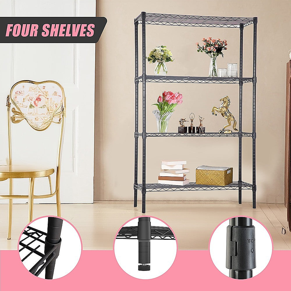 Modular Wire Storage Shelf 900 x 450 x 1800mm Steel Shelving - TRENDZ