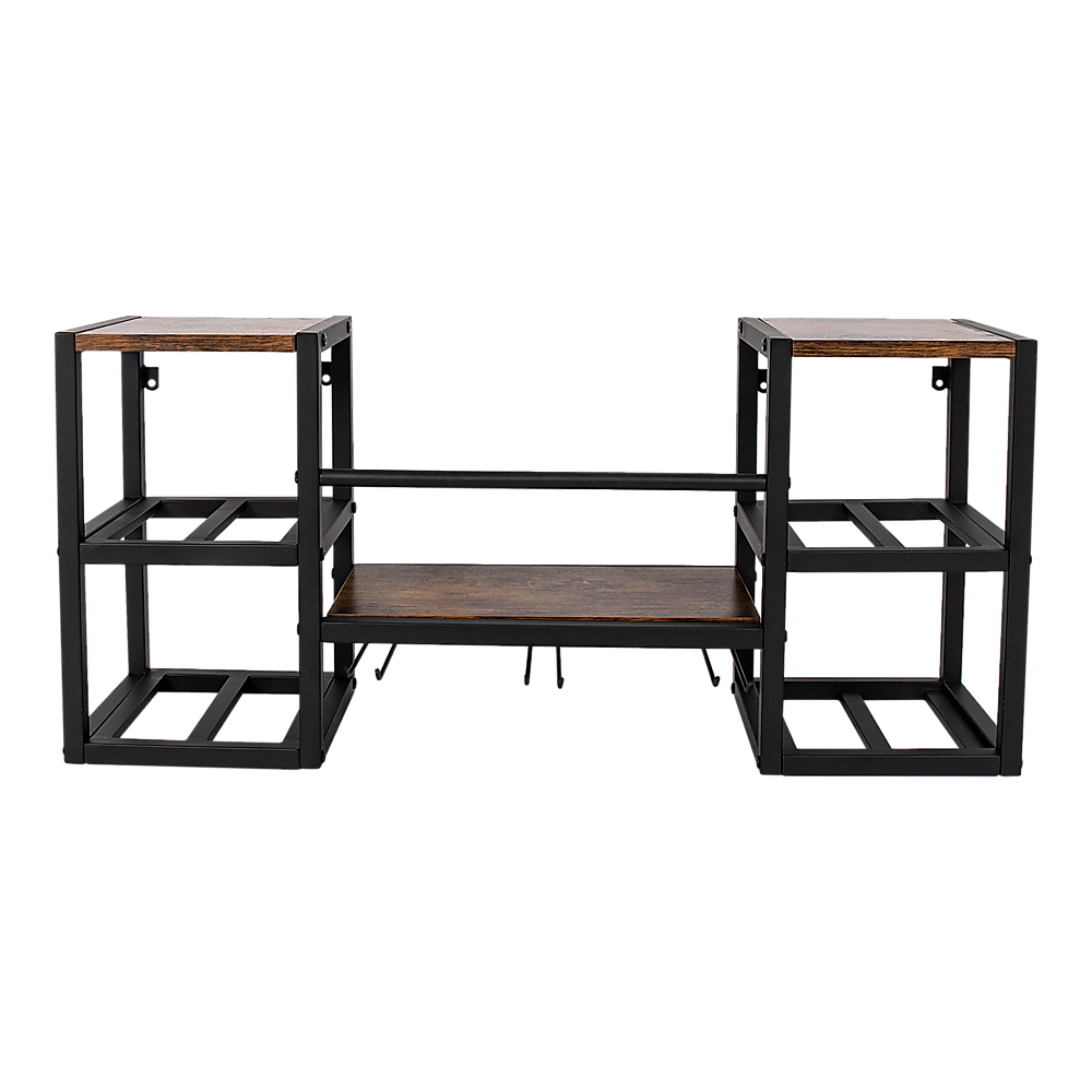 Wall Mounted Wine Rack 3 Stem Glass Holder Storage Organiser