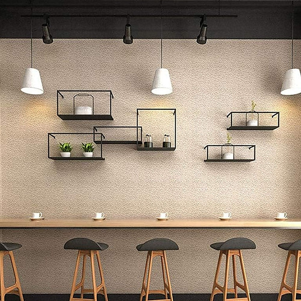 Floating Shelves Retro Industrial Ledge Black Metal Display Stand - TRENDZ