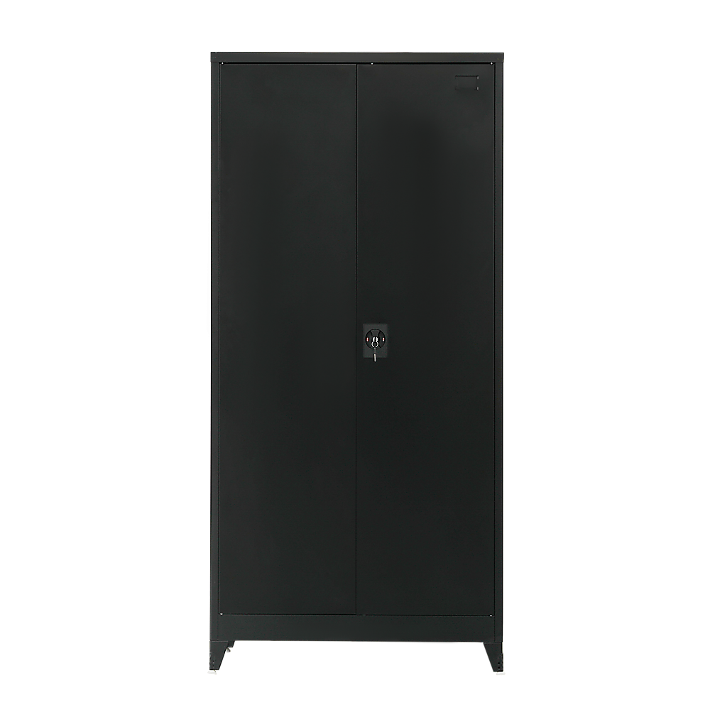 Two-Door Metal Cabinet Shelf Storage for Home Office Gym - TRENDZ