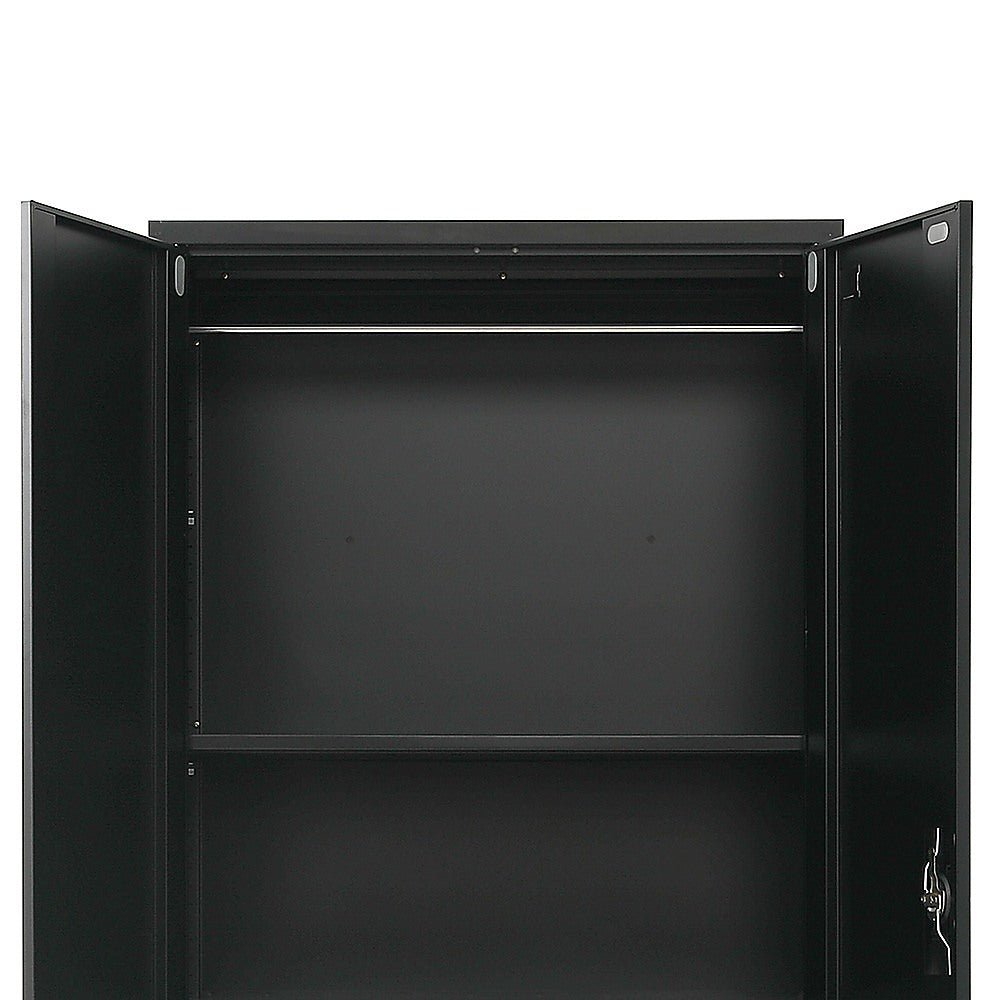 Two-Door Metal Cabinet Shelf Storage for Home Office Gym - TRENDZ