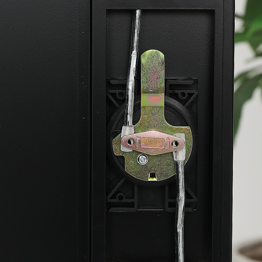 Two-Door Metal Short Cabinet Shelf Storage for Home Office Gym - TRENDZ