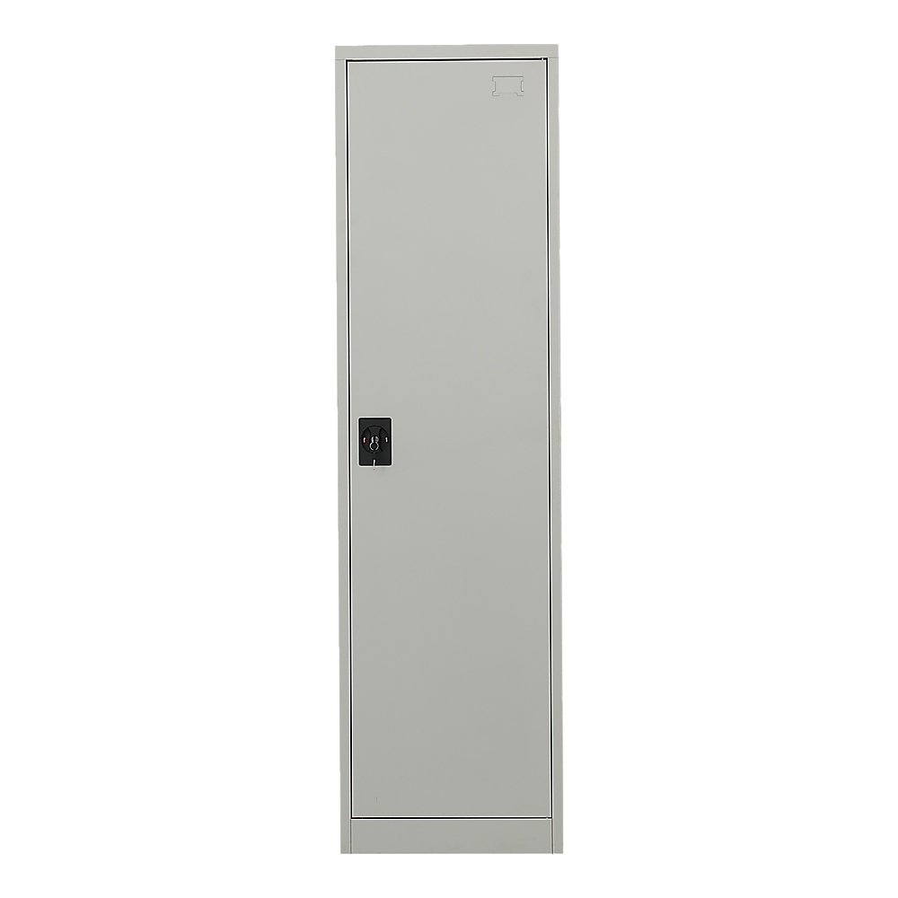 Single-Door Metal Tall Cabinet Shelf Storage for Home Office Gym - TRENDZ