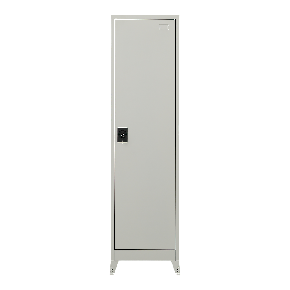Single-Door Metal Tall Cabinet Shelf Storage for Home Office Gym - TRENDZ