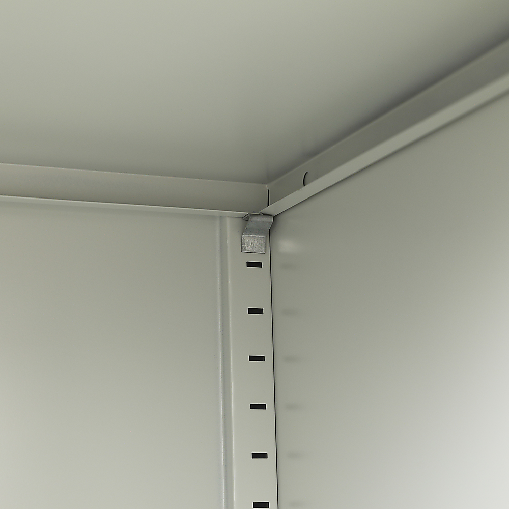 Single-Door Metal Tall Cabinet Shelf Storage for Home Office Gym - TRENDZ