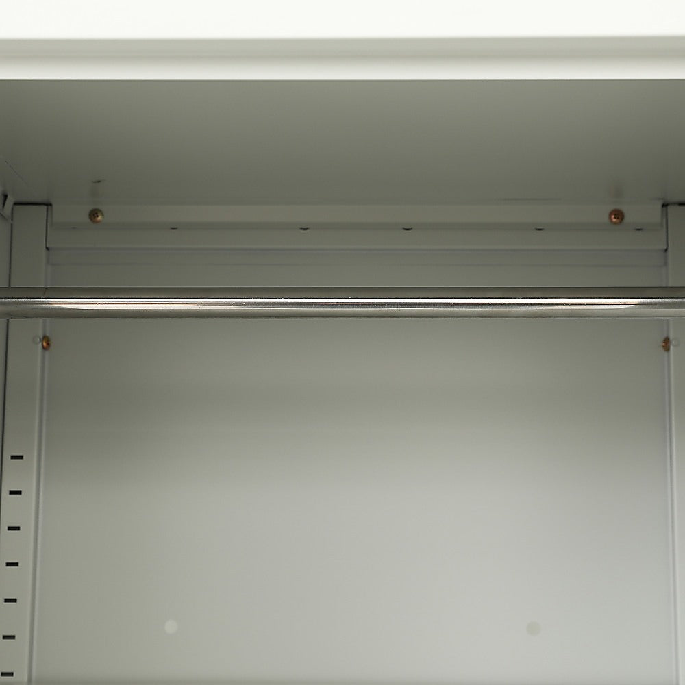 Single-Door Metal Tall Cabinet Shelf Storage for Home Office Gym - TRENDZ