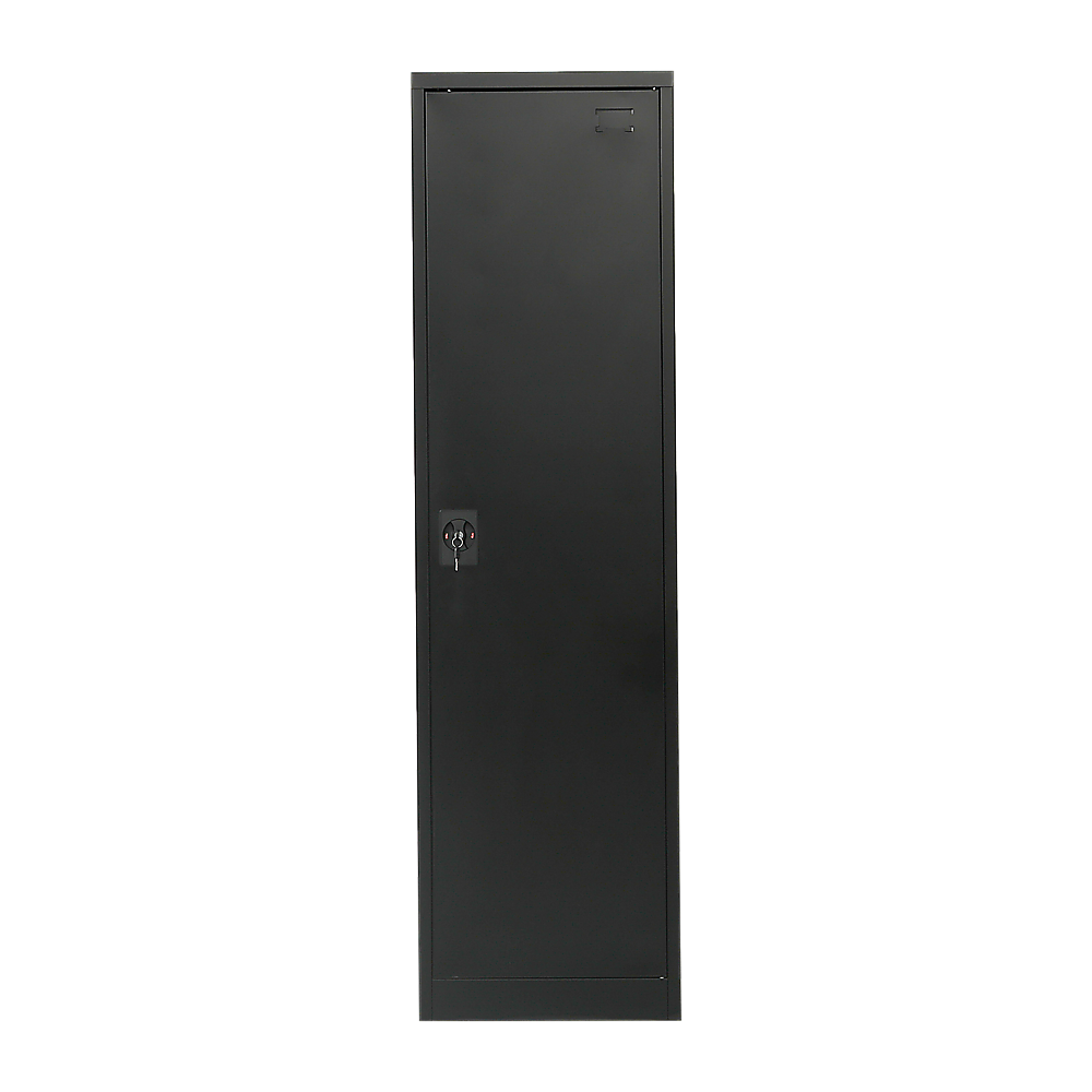 Single-Door Metal Tall Cabinet Shelf Storage for Home Office Gym - TRENDZ