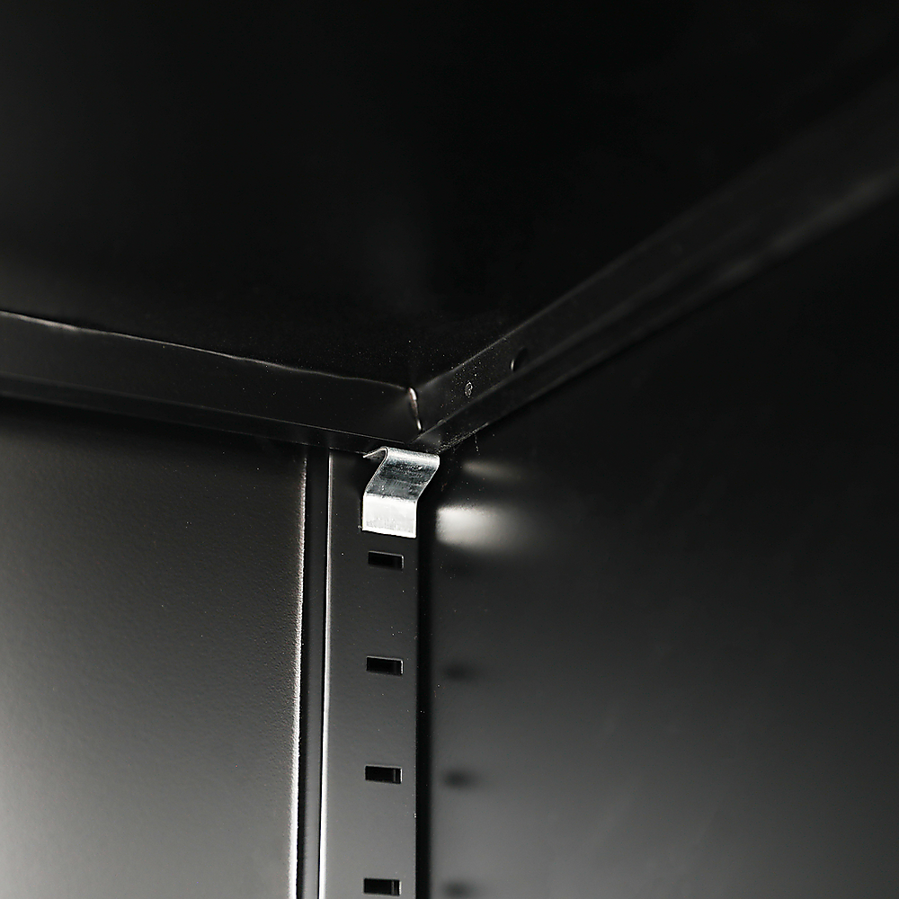 Single-Door Metal Tall Cabinet Shelf Storage for Home Office Gym - TRENDZ