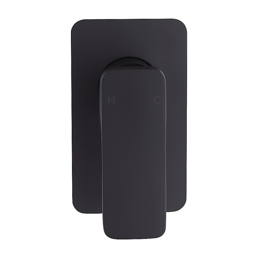 Single Square Shower Bath Mixer Tap Bathroom WATERMARK Approved in Black