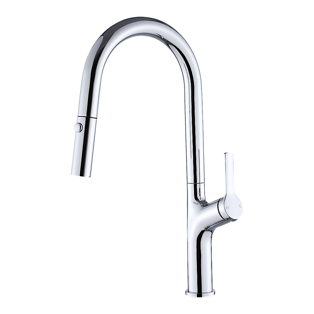 Kitchen Laundry Bathroom Basin Sink Pull Out Mixer Tap Faucet in Chrome - TRENDZ