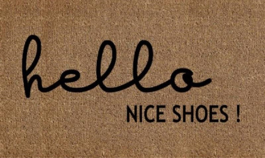 Hello Nice Shoes Doormat Door Mat 60cm