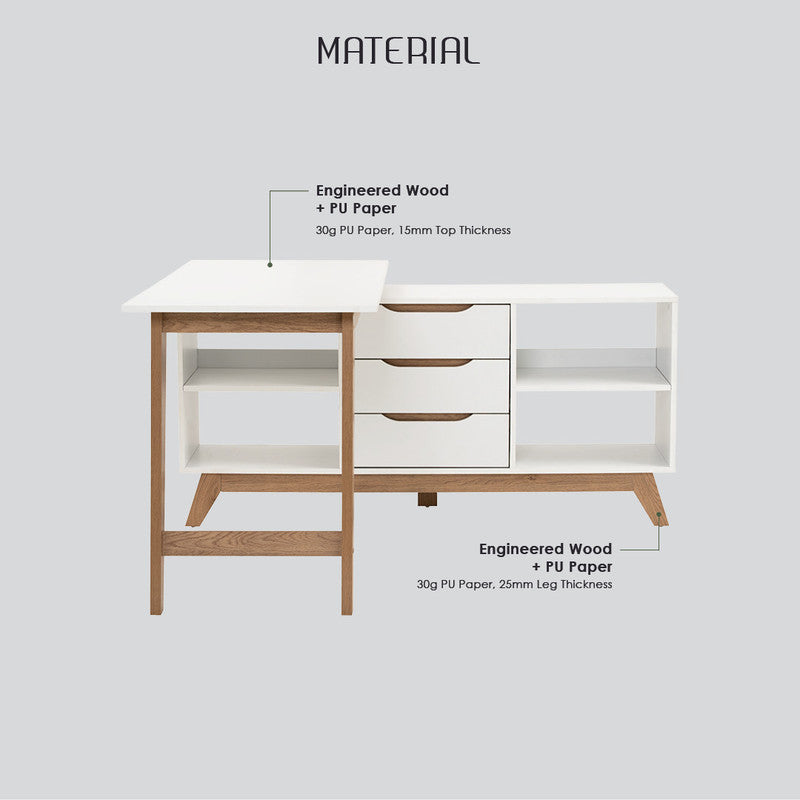 Mando Study Desk Working Station - TRENDZ