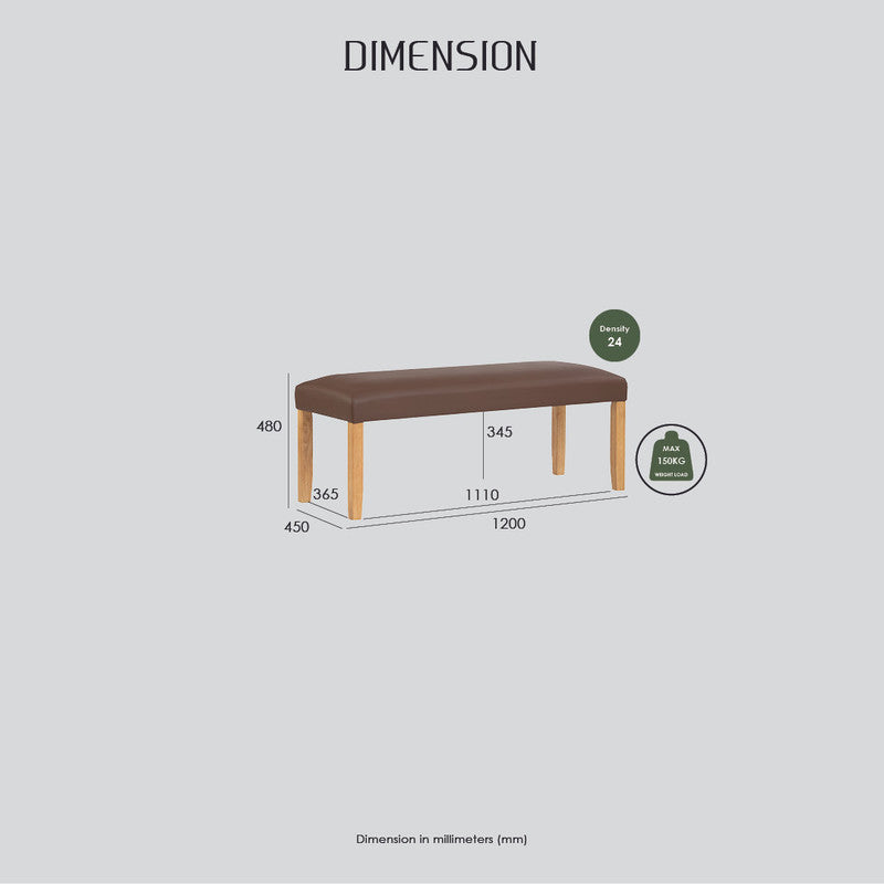 Mesi bench Ottoman - Cocoa - TRENDZ