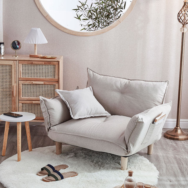 NNEOBA Convertible Sofa Couch with Adjustable Backrest and Armrests - TRENDZ