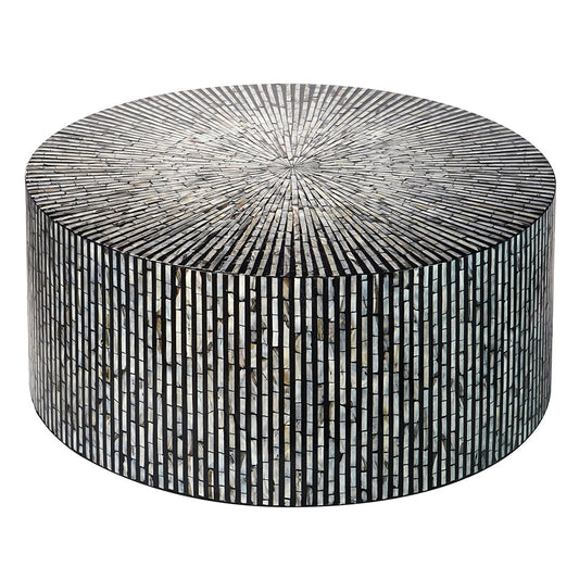 CORDELIA ROUND MOTHER OF PEARL COFFEE TABLE - TRENDZ