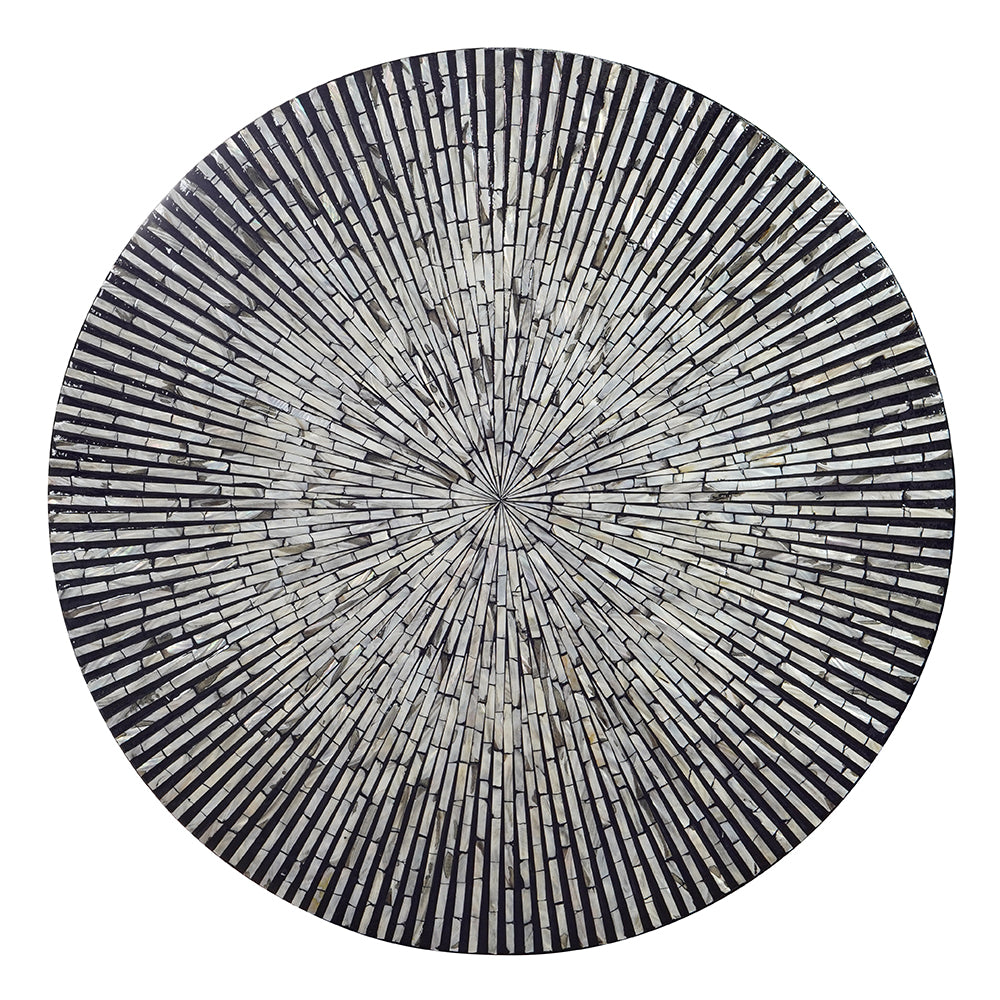 CORDELIA ROUND MOTHER OF PEARL COFFEE TABLE - TRENDZ