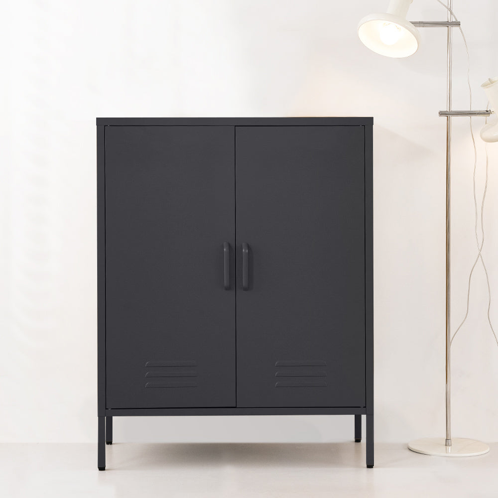 Artiss Buffet Sideboard Metal Cabinet - SWEETHEART Charcoal - TRENDZ