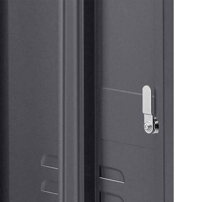 Artiss Bedside Table Metal Cabinet - Black - TRENDZ