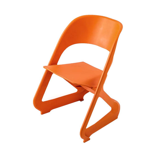 ArtissIn Set of 4 Dining Chairs Office Cafe Lounge Seat Stackable Plastic Leisure Chairs Orange - TRENDZ