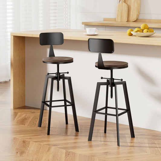 Artiss Bar Stools Kitchen Counter Chairs Vintage Metal Chairs x2 - TRENDZ