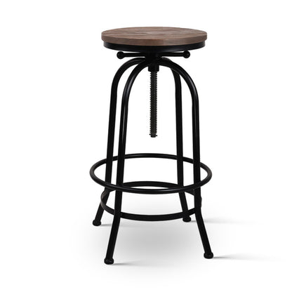 Artiss Bar Stools Adjustable Wood Chairs - TRENDZ