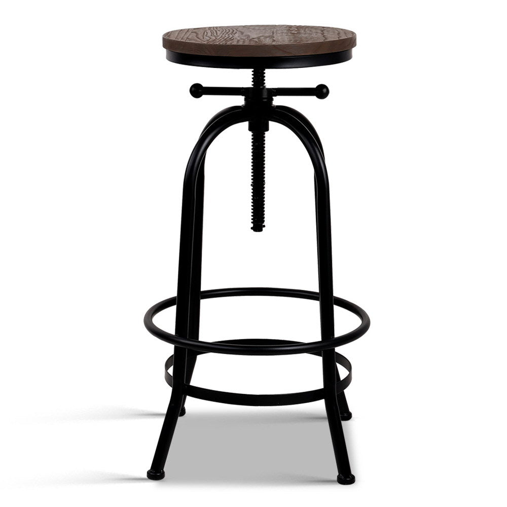 Artiss Bar Stools Adjustable Wood Chairs - TRENDZ
