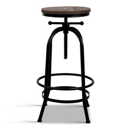 Artiss Bar Stools Adjustable Wood Chairs - TRENDZ