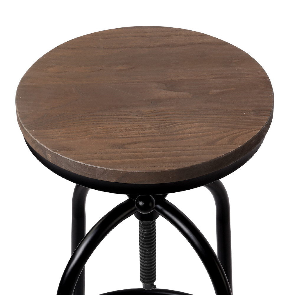 Artiss Bar Stools Adjustable Wood Chairs - TRENDZ