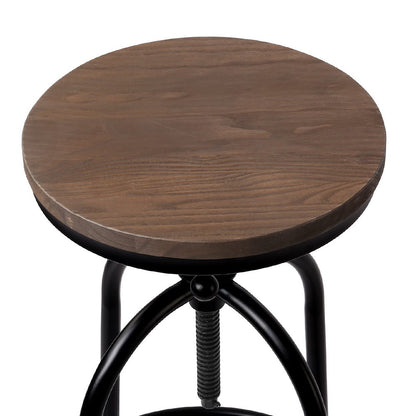 Artiss Bar Stools Adjustable Wood Chairs - TRENDZ