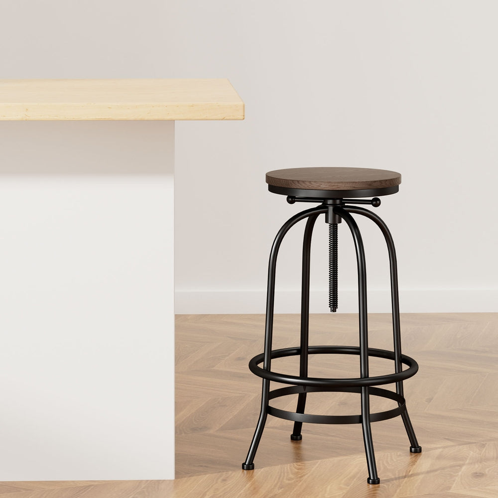Artiss Bar Stools Adjustable Wood Chairs - TRENDZ