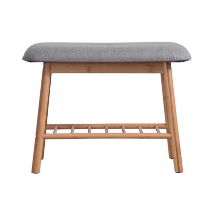 Artiss Shoe Rack Shoe Bench Fabric Seat 2 Pairs - TRENDZ