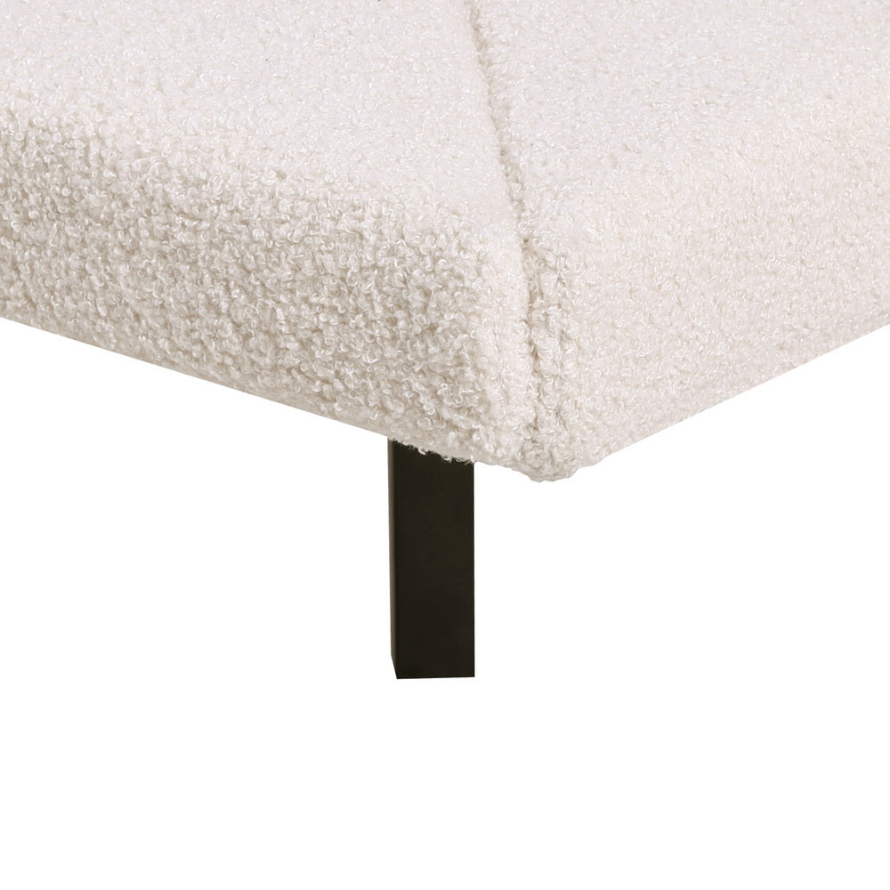 Artiss Bed Frame Single Size Boucle Beige SASA - TRENDZ