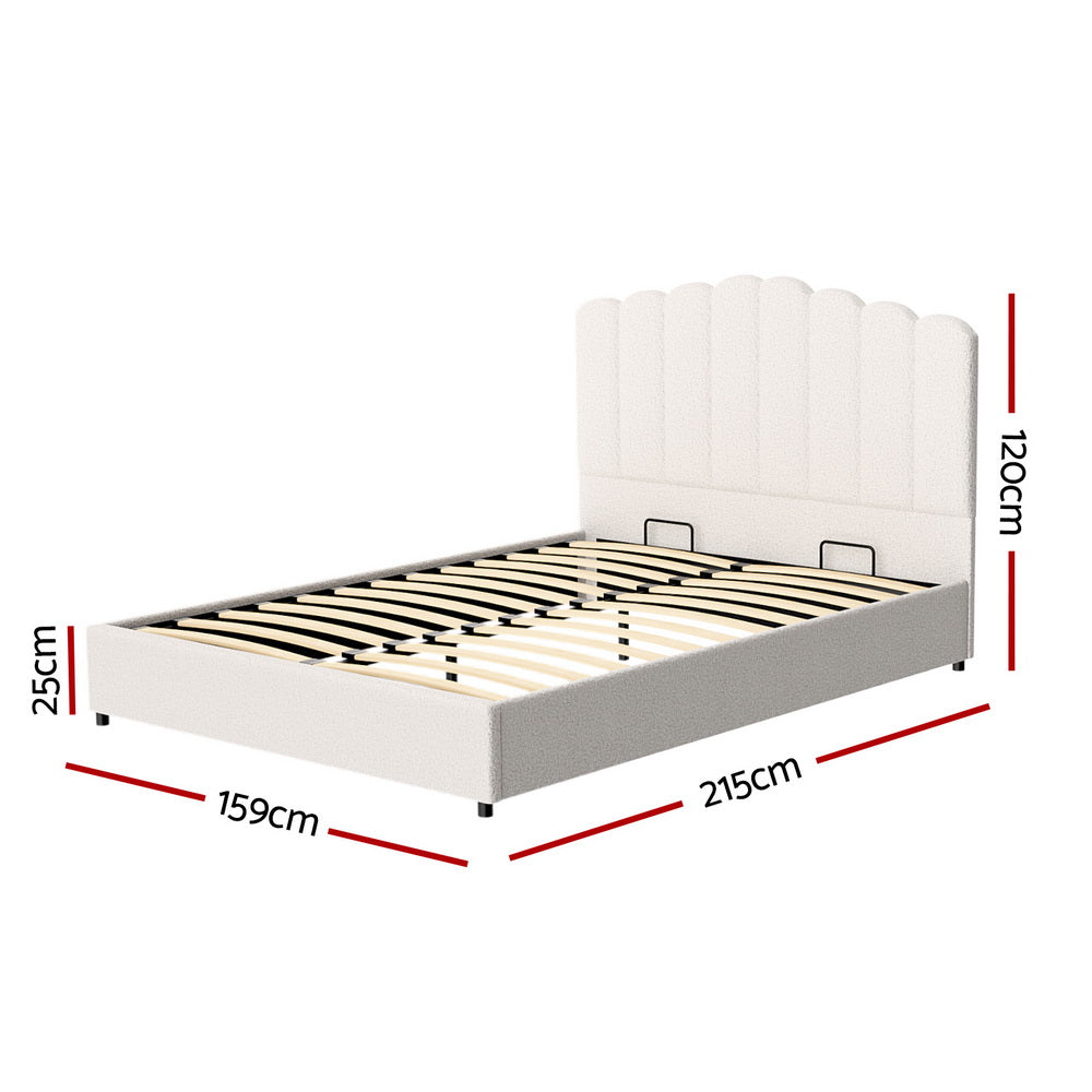 Artiss Bed Frame Queen Size Boucle FION - TRENDZ