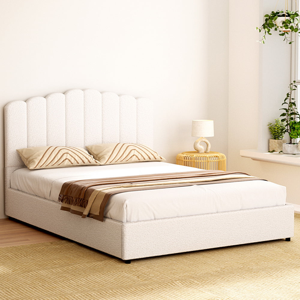 Artiss Bed Frame Queen Size Boucle FION - TRENDZ