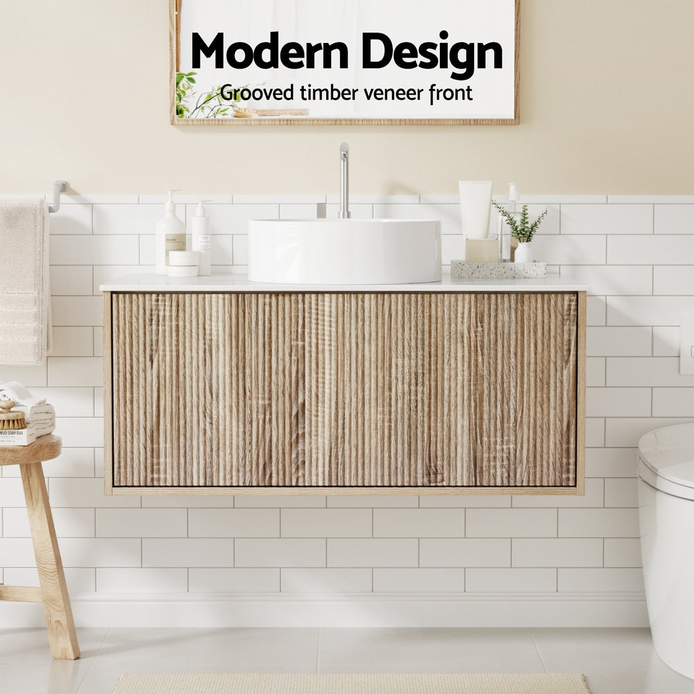 Cefito Vanity Unit 915mm with Basin Oak - TRENDZ