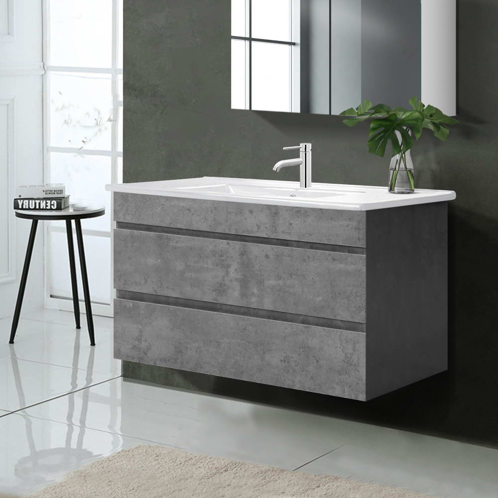 Cefito Vanity Unit 915mm with Basin Grey - TRENDZ
