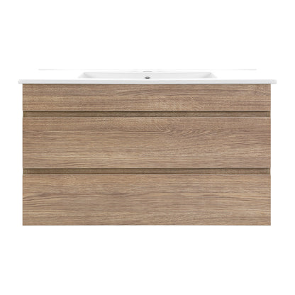 Cefito Vanity Unit 915mm with Basin Oak - TRENDZ