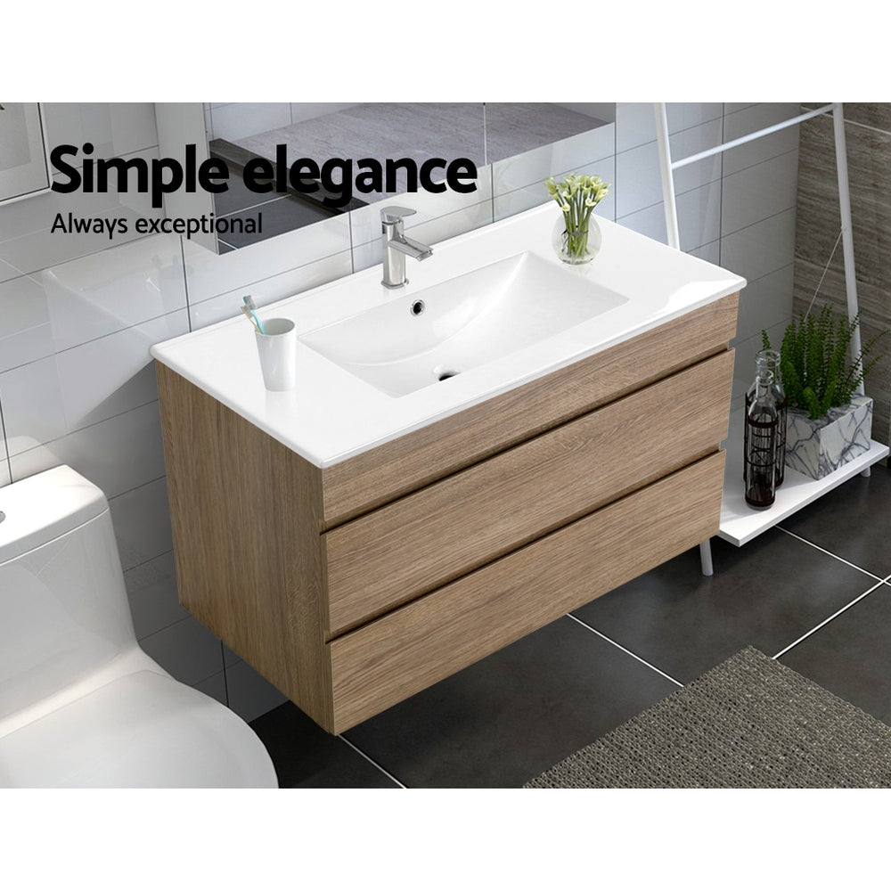 Cefito Vanity Unit 915mm with Basin Oak - TRENDZ