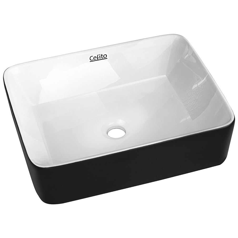 Cefito Bathroom Basin Ceramic Vanity Sink Hand Wash Bowl 48x37cm - TRENDZ