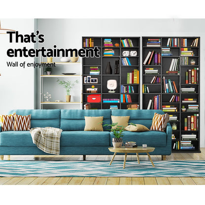 Artiss Bookshelf CD Storage Rack - BERT Black - TRENDZ