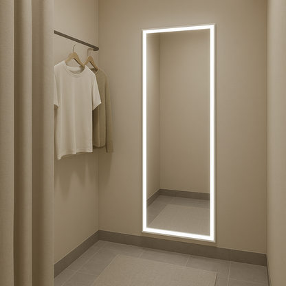 LED Full-Length Mirror 1.6m – Wall Mounted or Freestanding with Touch Control