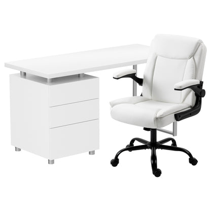Artiss Computer Desk Executive Office Chair Set | White