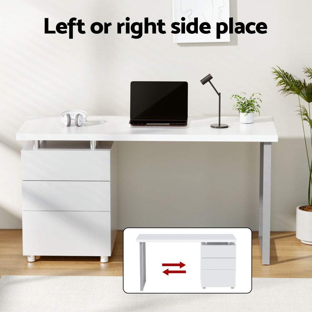 Artiss Computer Desk Executive Office Chair Set | White