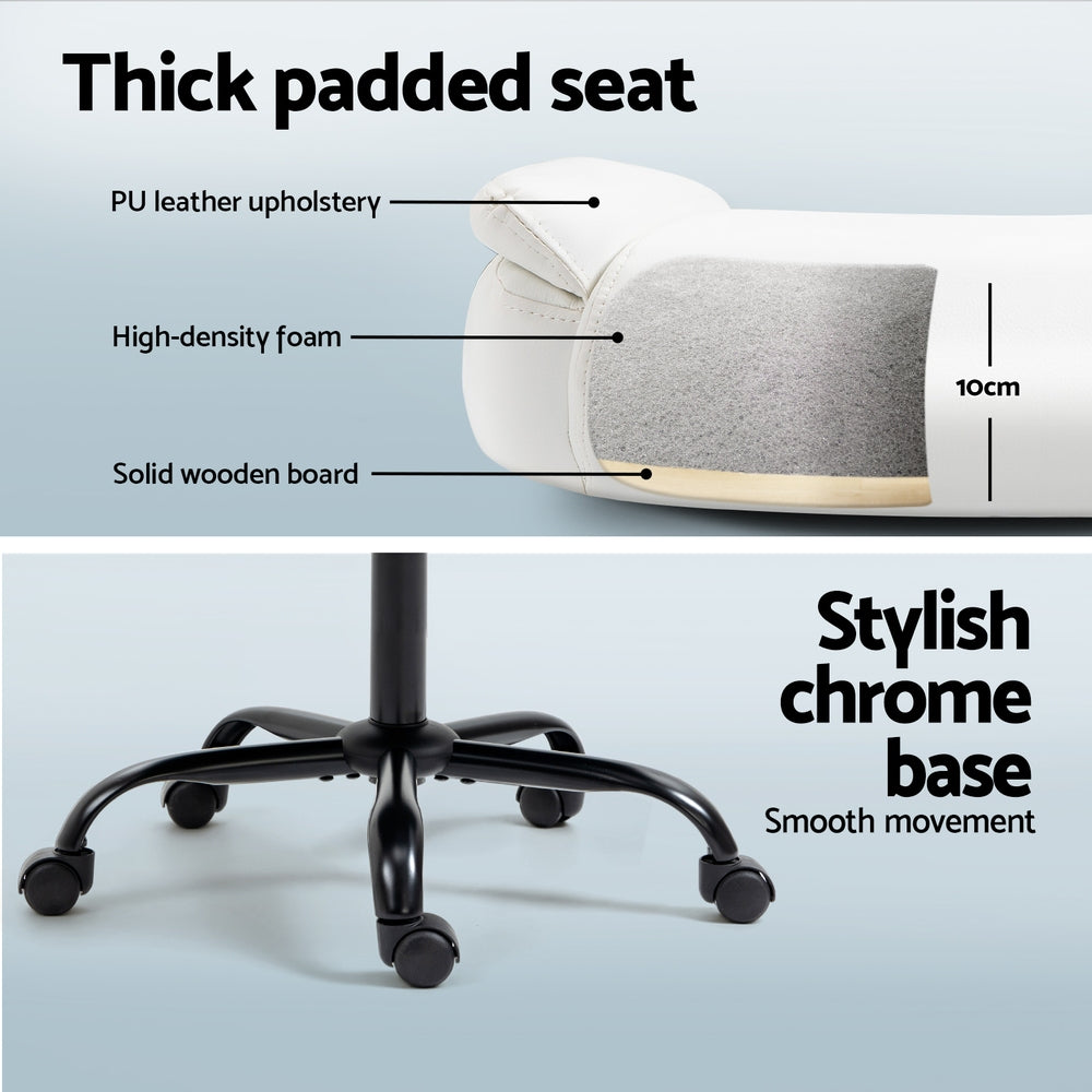 Artiss Computer Desk Executive Office Chair Set | White