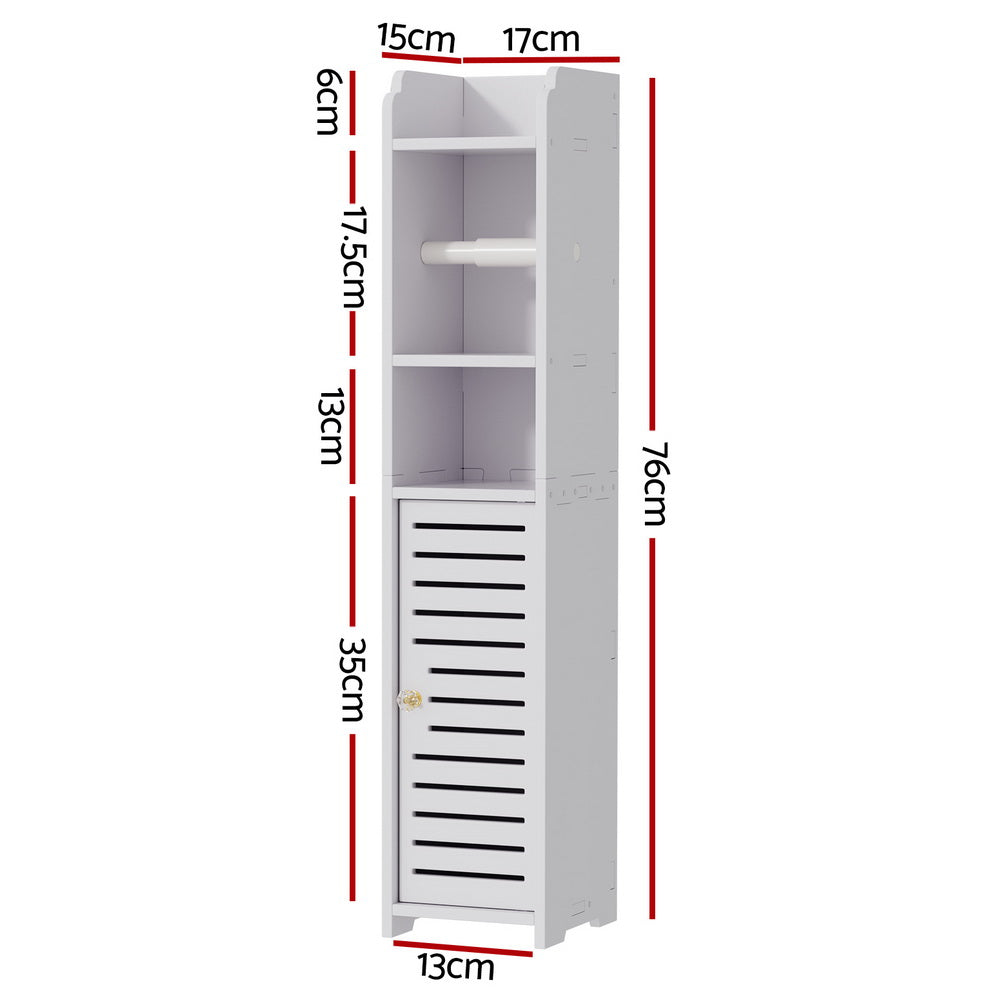 Artiss Bathroom Cabinet Toilet Roll Holder Tissue Organizer 3 Tier Floor Cabinet - TRENDZ